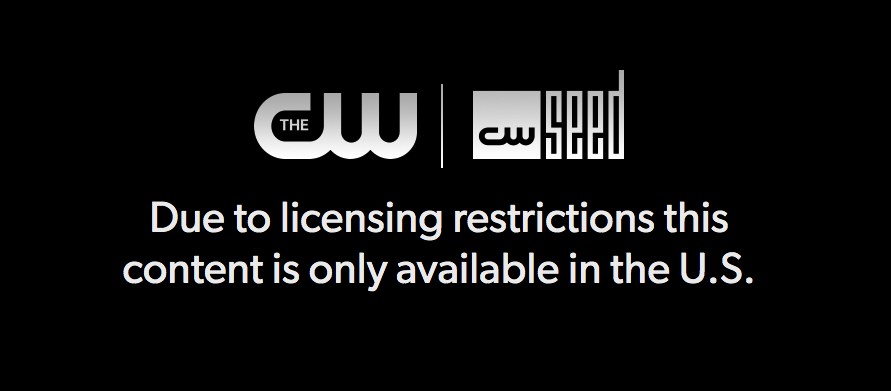 CW showing geo-blocking error when. trying to watch outside the USA.
