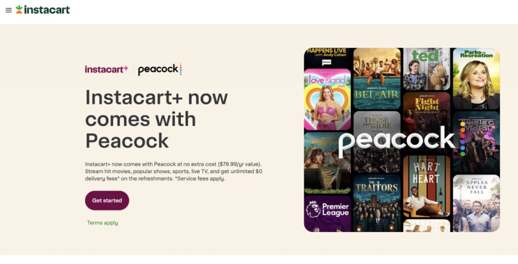 Instacart for Peacock