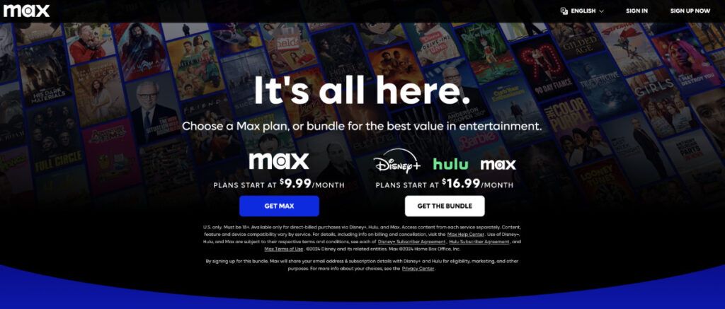 Sign in or signing up HBO Max in Canada 