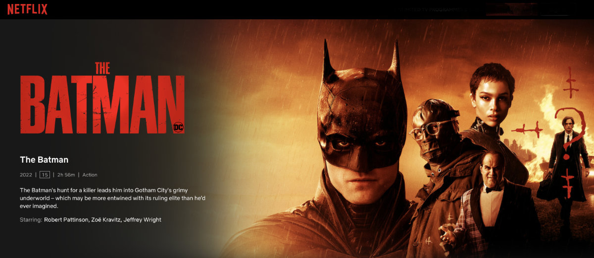 Watch The Batman on Netflix 