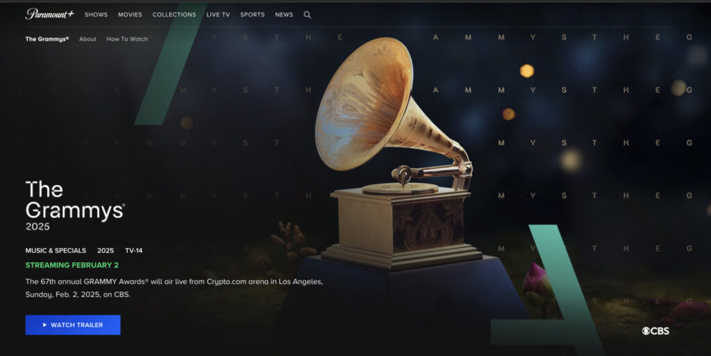 Watching Grammy Awards 2025 live online on Paramount Plus in Canada with a VPN