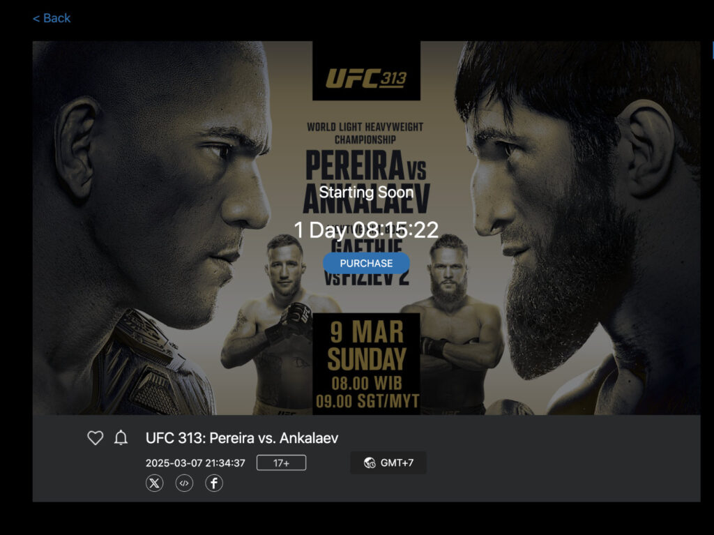 Cheapest option to watch UFC 313 live online in Canada.