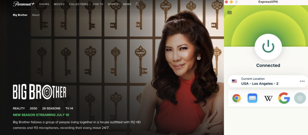 Watch Big Brother 27 live feeds on Paramount Plus USA in Canada with the help of a VPN